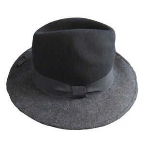Forever 21 Women's Black And Gray Wool Fedora Hat